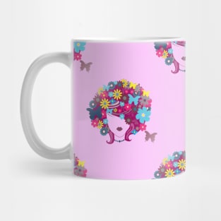 floral afro Mug